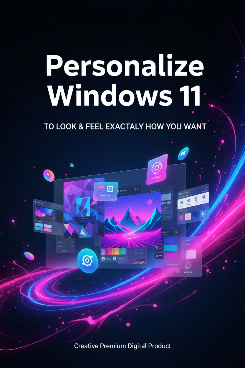 Personalize Windows 11 to Look & Feel Exactly How You Want eBook Cover