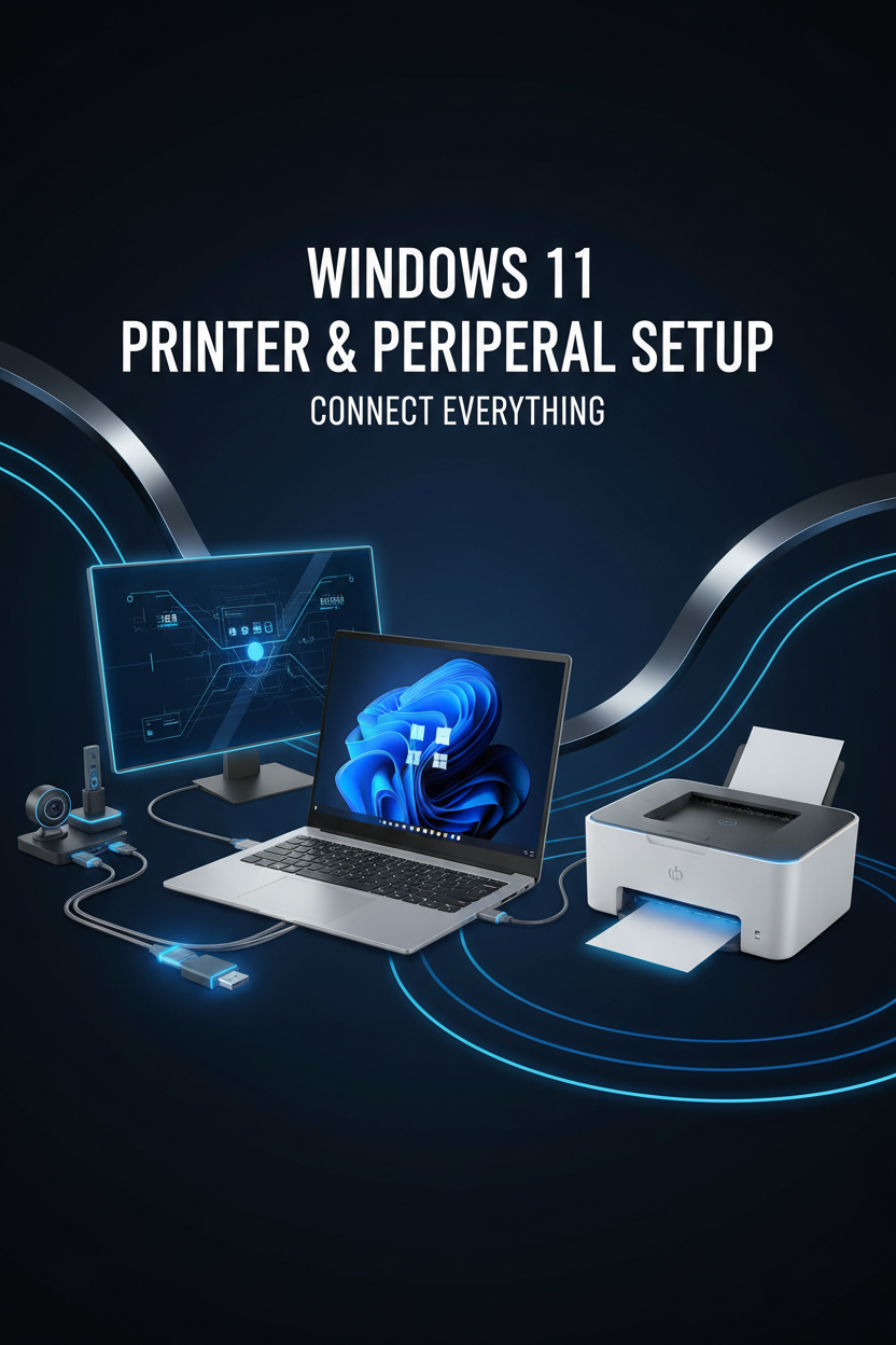 Windows 11 Printer & Peripheral Setup eBook Cover