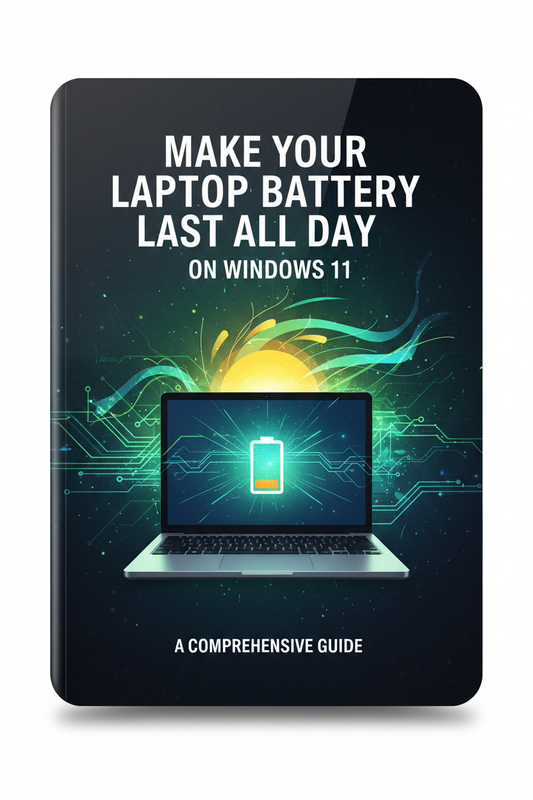 Make Your Laptop Battery Last All Day on Windows 11 eBook Cover