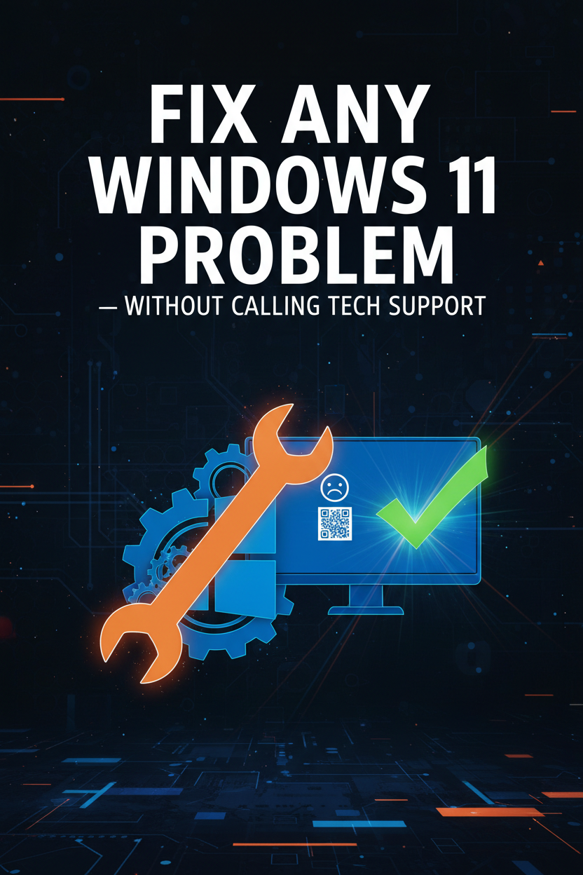 Fix Any Windows 11 Problem Without Calling Tech Support eBook Cover