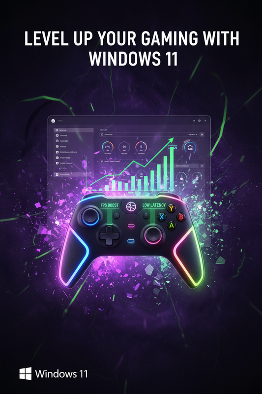 Level Up Your Gaming with Windows 11 eBook Cover