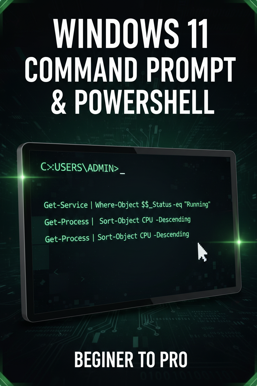 Windows 11 Command Prompt & PowerShell eBook Cover