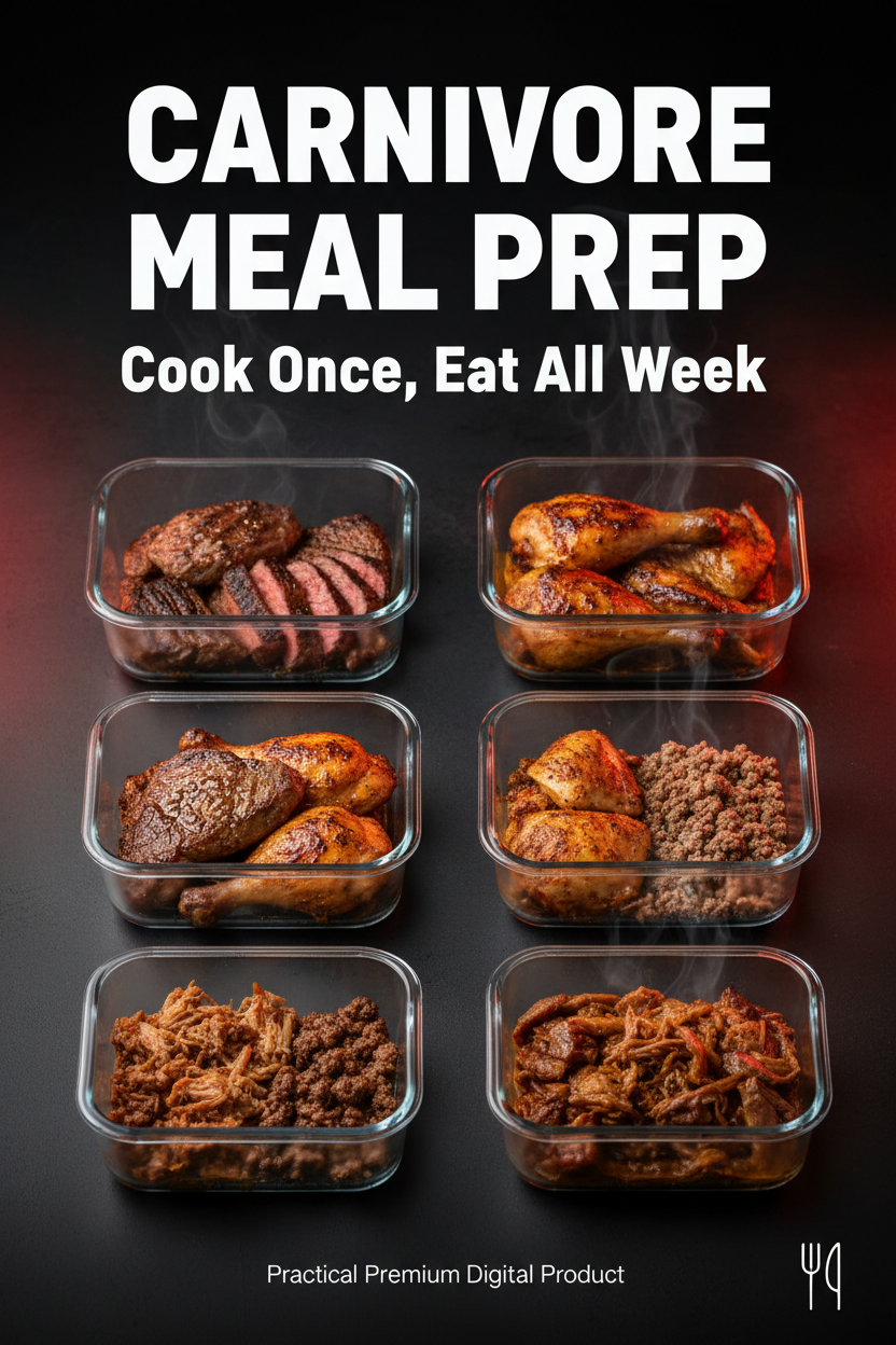 Carnivore Meal Prep Cook Once Eat All Week eBook Cover